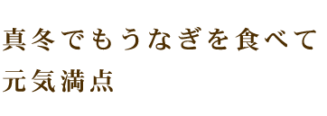 真冬でもうなぎを食べて元気満点